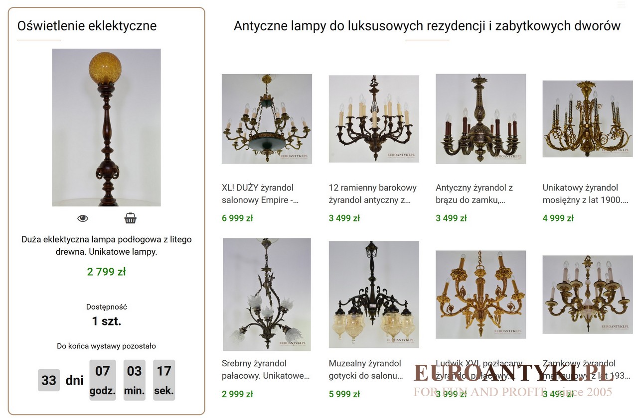 Oświetlenie z Minionej Ery: Najpiękniejsze Antyczne Lampy w Polsce – Odkryj je w EuroAntyki