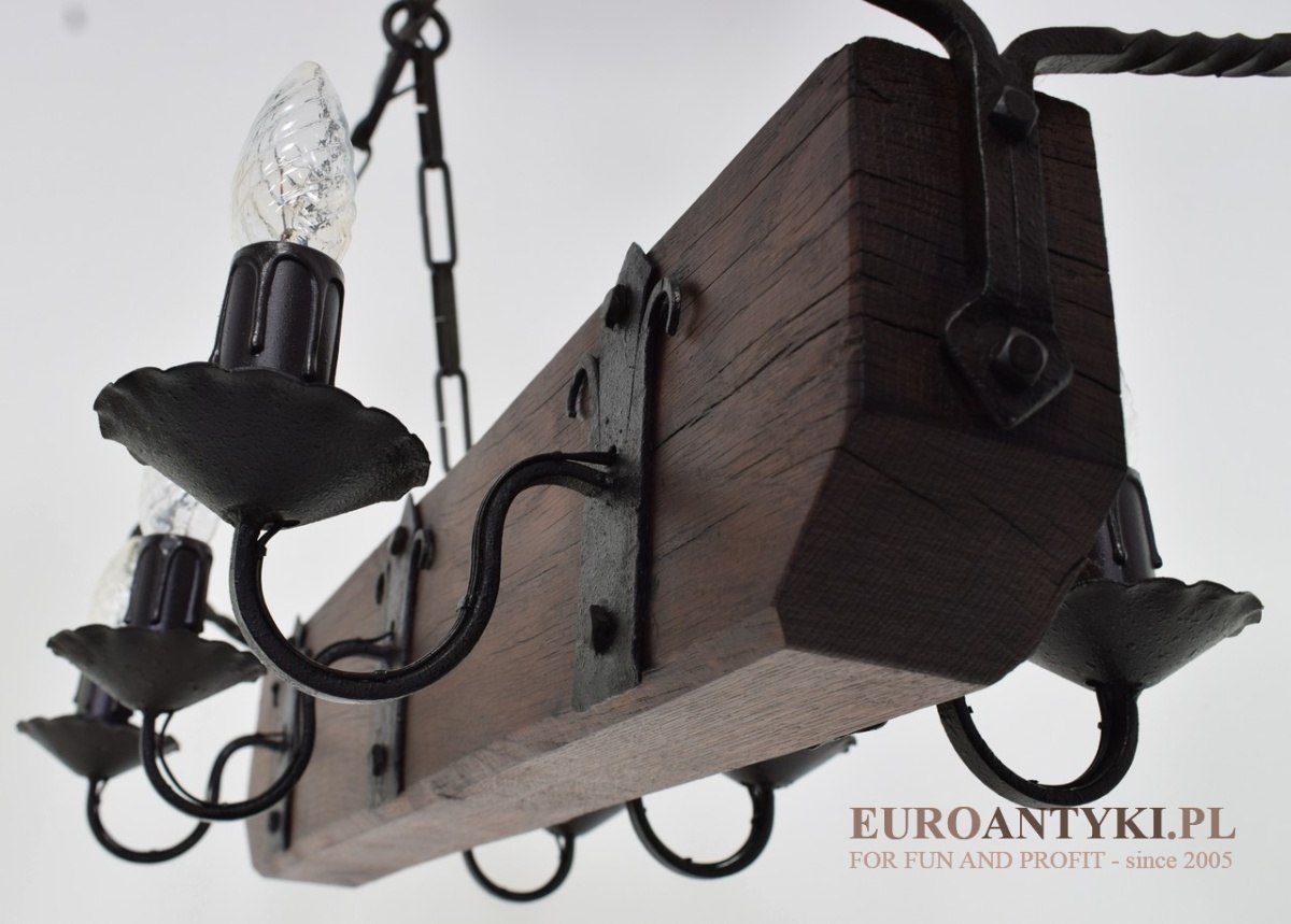 rustykalny żyrandol antyczny